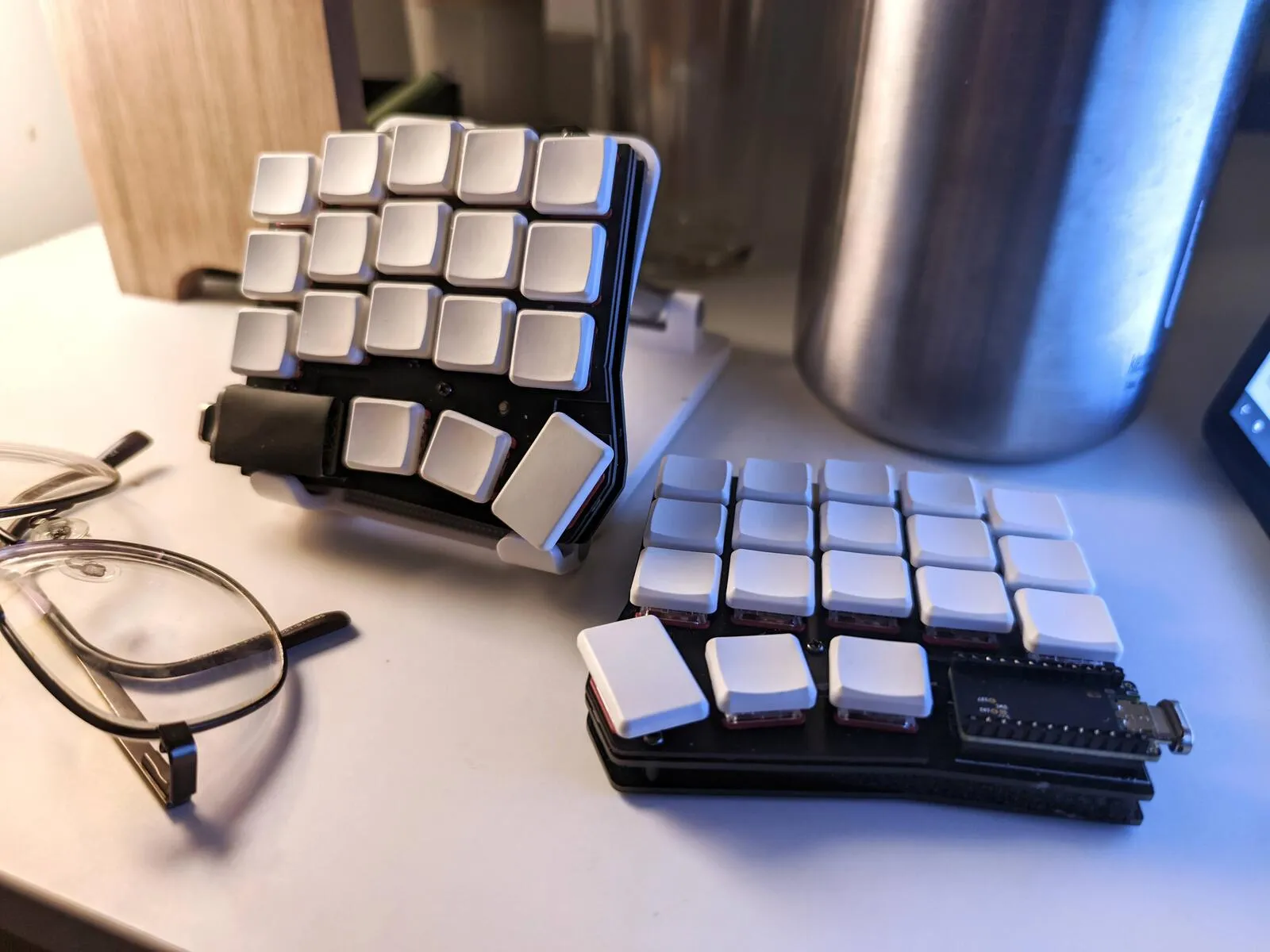 Picture of a split keyboard